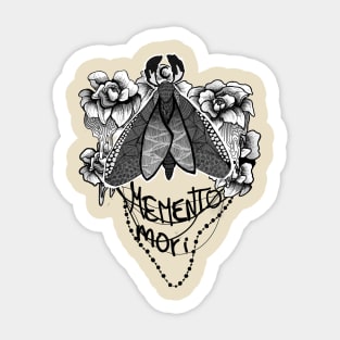Moth Memento Mori BLACK&WHITE Sticker
